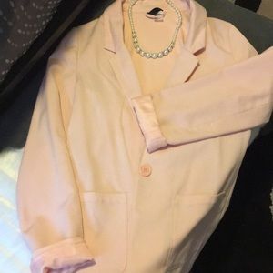 H&M Blush Pink Blazer with Front Pockets
